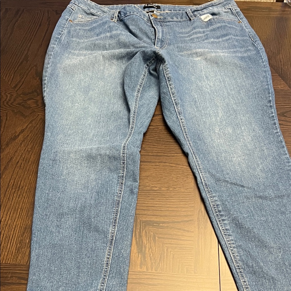 d. jeans Women's Straight Leg Blue Jeans